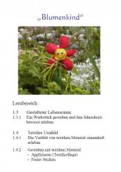 Unterrichtsvorbereitung - Blumenkind 