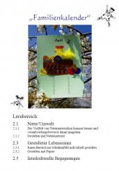 Unterrichtsvorbereitung - Familienkalender 