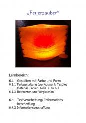 Unterrichtsvorbereitung - Feuerzauber 