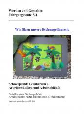 Unterrichtsvorbereitung - Trockenfilzen Lehrplan PLUS 