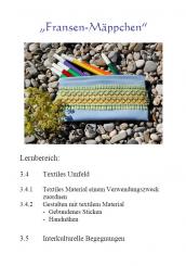 Unterrichtsvorbereitung - Fransenmäppchen 