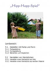 Unterrichtsvorbereitung - Hipp-Hopp-Spiel 