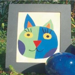 Materialset Katzenkopf mit Baumwollstoff 