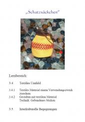 Unterrichtsvorbereitung - Schatzsäckchen 