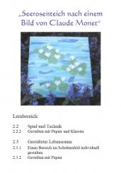 Unterrichtsvorbereitung - Seerosenteich 
