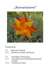 Unterrichtsvorbereitung - Sternenlaterne 