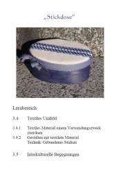 Unterrichtsvorbereitung - Stickdose 
