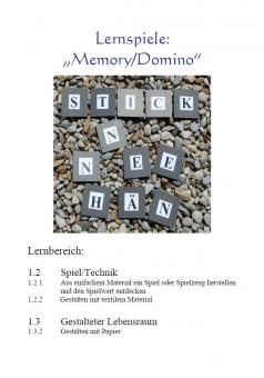 Unterrichtsvorbereitung - Memory 