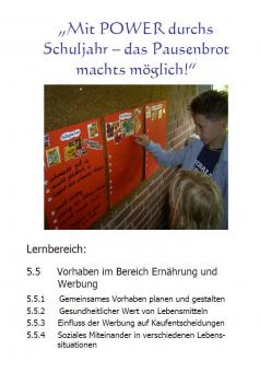 Unterrichtsvorbereitung - Projekt Gesundes Pausenbrot 