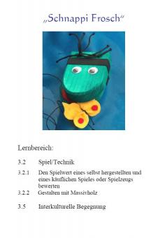 Unterrichtsvorbereitung Schnappi Frosch 