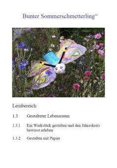 Unterrichtsvorbereitung - Sommerschmetterling 