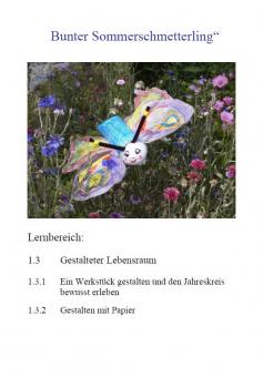 Unterrichtsvorbereitung Sommerschmetterling 