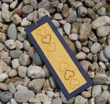 Materialset Stick Lesezeichen mit Stickstoffzuschnitt 